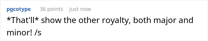 A sarcastic comment about Meghan Markle and royalty. A sarcastic comment about Meghan Markle and royalty.