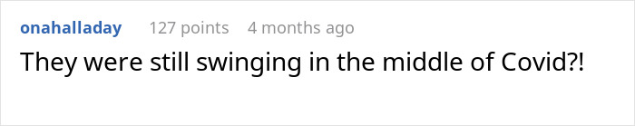 A comment asking about the poly wife and hubby's best friend relationship, questioning if they were swinging during Covid. A comment asking about the poly wife and hubby's best friend relationship, questioning if they were swinging during Covid.