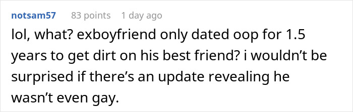 A comment on the unraveling relationship, questioning the BF's dark secrets and motives. A comment on the unraveling relationship, questioning the BF's dark secrets and motives.