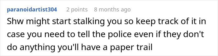 A comment warns about potential stalking and advises keeping a paper trail after a hidden laptop and red flag in a relationship. A comment warns about potential stalking and advises keeping a paper trail after a hidden laptop and red flag in a relationship.