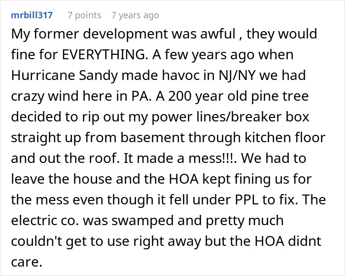 A homeowner recounts being fined by the HOA for hurricane damage, highlighting issues with the HOA. A homeowner recounts being fined by the HOA for hurricane damage, highlighting issues with the HOA.