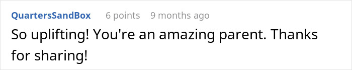 An uplifting comment praising an amazing parent for sharing their journey with a baby with Down Syndrome.