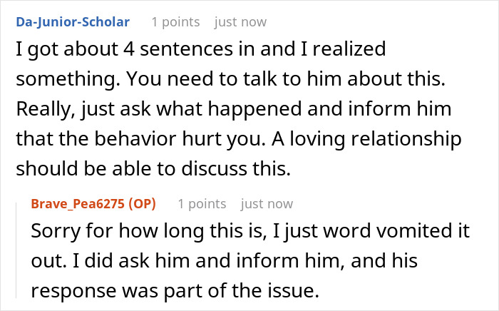A user advises talking to a husband who left a pregnant woman, emphasizing open communication in a loving relationship. A user advises talking to a husband who left a pregnant woman, emphasizing open communication in a loving relationship.