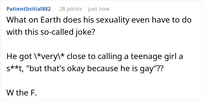 32YO Thinks That Being Gay Is His License To Be Rude To Bro's In-Laws, Gets Snubbed By 17YO Cousin 32YO Thinks That Being Gay Is His License To Be Rude To Bro's In-Laws, Gets Snubbed By 17YO Cousin