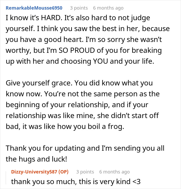 A supportive comment for a woman seeing red flags in her 7-year relationship, encouraging self-worth. A supportive comment for a woman seeing red flags in her 7-year relationship, encouraging self-worth.