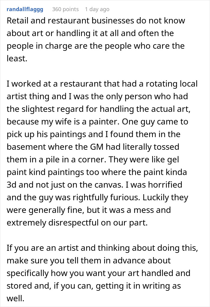 Store Owner Asks Artist To Talk To Her Through A Lawyer Thinking It Would Scare Them But She Gets A Letter Store Owner Asks Artist To Talk To Her Through A Lawyer Thinking It Would Scare Them But She Gets A Letter