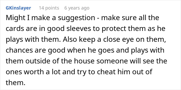 A user advises protecting gifts after a grandma accuses a person of buying stepson's love.