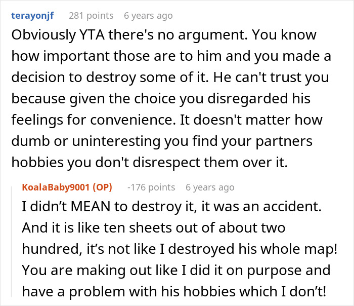 A Reddit conversation about a woman moving in and disrespecting a guy's boundaries.