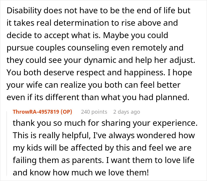 Husband&rsquo;s Life Is A Living Hell Due To Wife&rsquo;s Disability After An Accident: &ldquo;Don't Know If I Can Do This&rdquo;