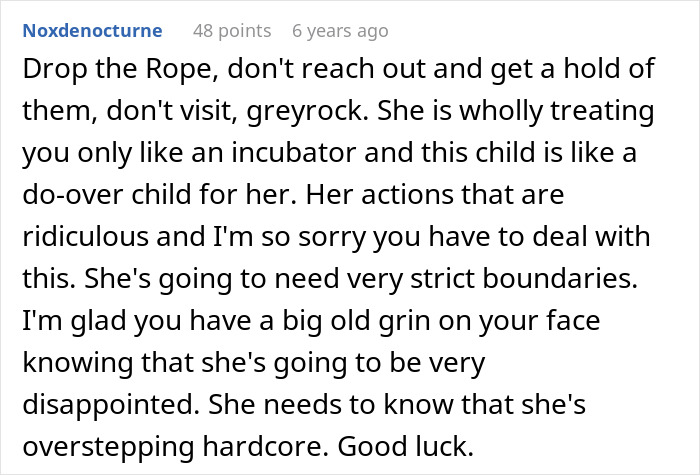 Commenter advises on how to deal with a future grandma's inappropriate baby's first Christmas plans. Commenter advises on how to deal with a future grandma's inappropriate baby's first Christmas plans.