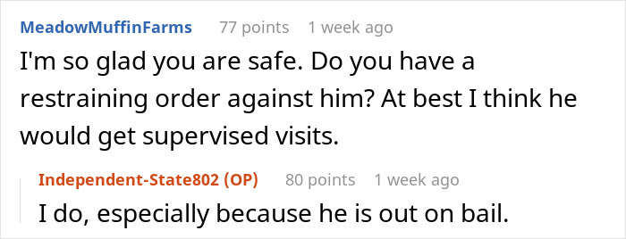 A Reddit user asking about a restraining order after a horrible miscommunication.