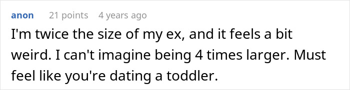 A Reddit comment discussing the significant height difference between The Mountain and his wife, a Game of Thrones star. A Reddit comment discussing the significant height difference between The Mountain and his wife, a Game of Thrones star.