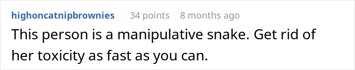 A comment describing the person who hid the laptop as a manipulative snake and suggesting to end the relationship. A comment describing the person who hid the laptop as a manipulative snake and suggesting to end the relationship.