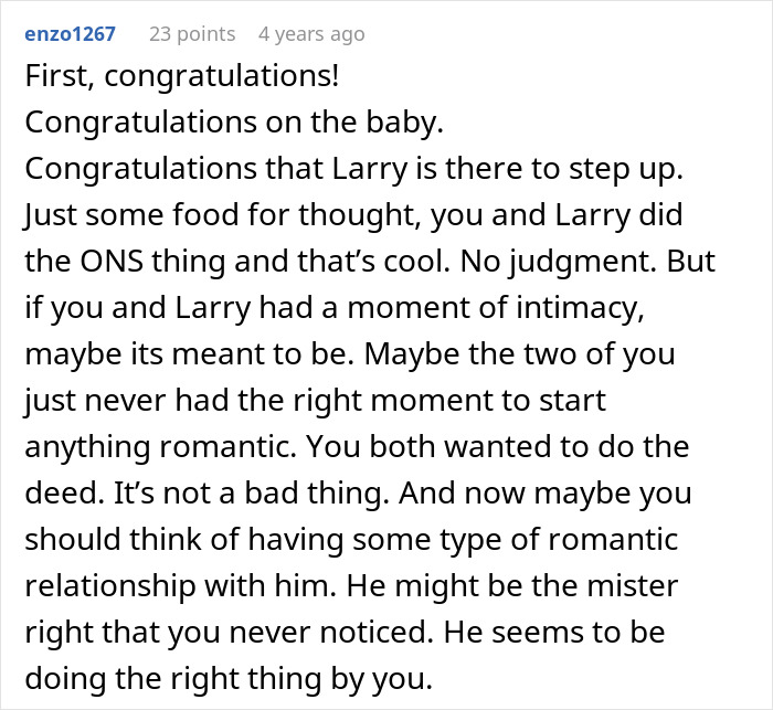 Enzo1267 congratulates friends whose spouses are sleeping together, on baby and potential romantic relationship. Enzo1267 congratulates friends whose spouses are sleeping together, on baby and potential romantic relationship.