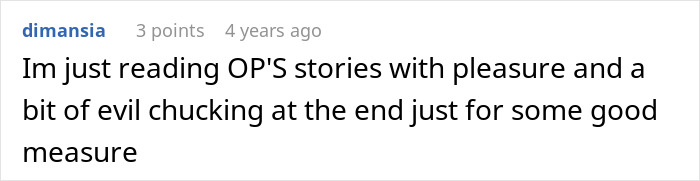 A user comment enjoying the stories of a spoiled sister and her enabling mom. A user comment enjoying the stories of a spoiled sister and her enabling mom.