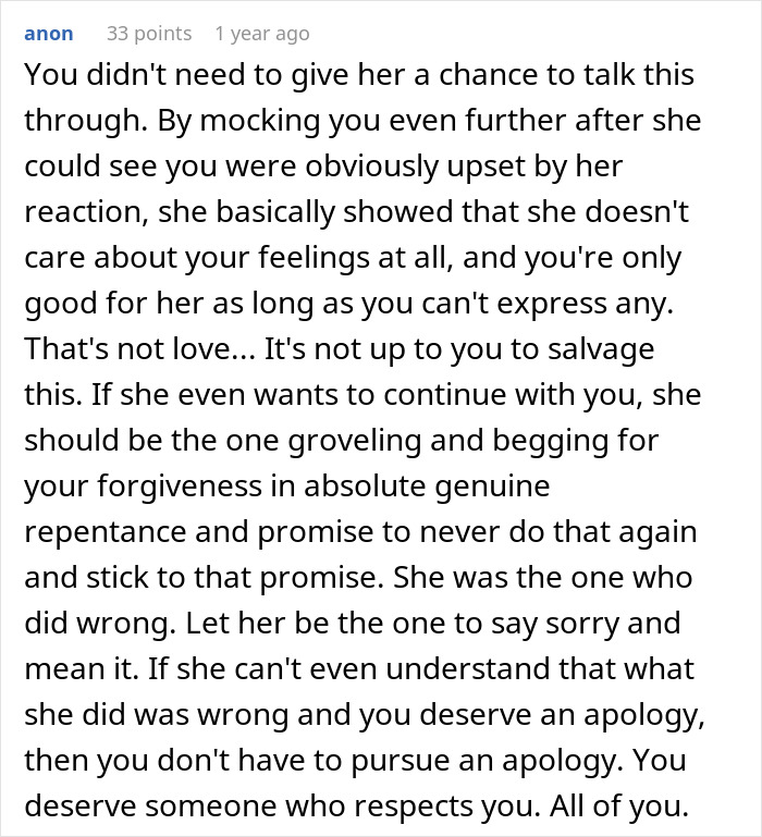 Man Shows His Vulnerable Side To His Girlfriend For The First Time, Her Response Leaves Him Packing His Bags Man Shows His Vulnerable Side To His Girlfriend For The First Time, Her Response Leaves Him Packing His Bags