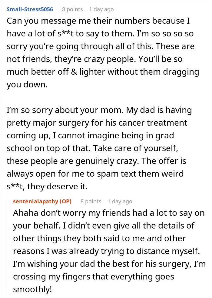 A woman loses best friends after a bachelorette date dispute, ending the friendship with hurtful messages and emotional pain. A woman loses best friends after a bachelorette date dispute, ending the friendship with hurtful messages and emotional pain.