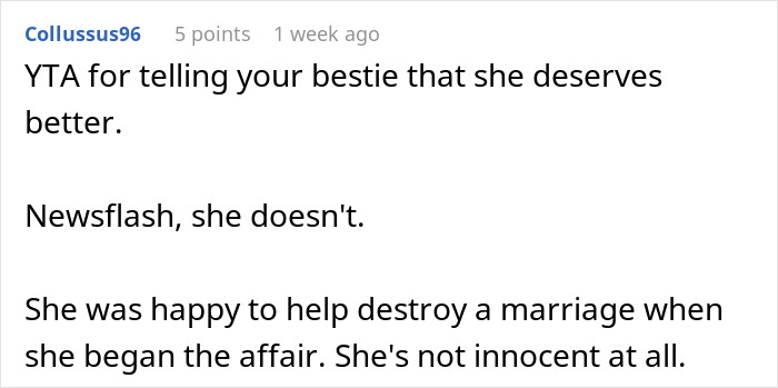 Woman Snaps At Bestie Over Her &ldquo;Crusty&rdquo; Cheating Husband, Refuses To Hear Another Word