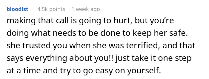 Reddit comments on a woman making a friend suffer for her daughter, advising to keep the daughter safe and go easy on oneself. Reddit comments on a woman making a friend suffer for her daughter, advising to keep the daughter safe and go easy on oneself.