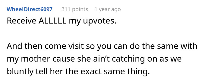A comment supporting a man's savage ultimatum to his MIL after she gets evicted. A comment supporting a man's savage ultimatum to his MIL after she gets evicted.