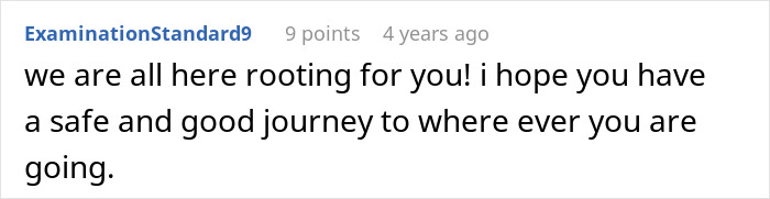 A supportive comment for the woman and her adopted baby to have a safe journey after her sister tries to kidnap her. A supportive comment for the woman and her adopted baby to have a safe journey after her sister tries to kidnap her.