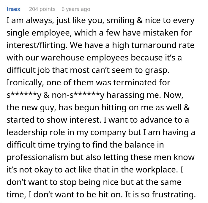 A screenshot displaying an online comment about a coworker using tech help to ask if she&rsquo;s married or single.