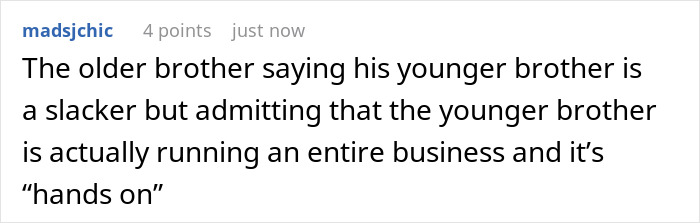 Woman Gives Brother A Harsh Reality Check After His Insane Take On Her Life