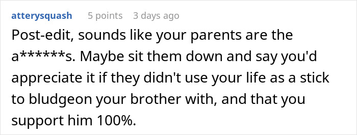 Woman Gives Brother A Harsh Reality Check After His Insane Take On Her Life