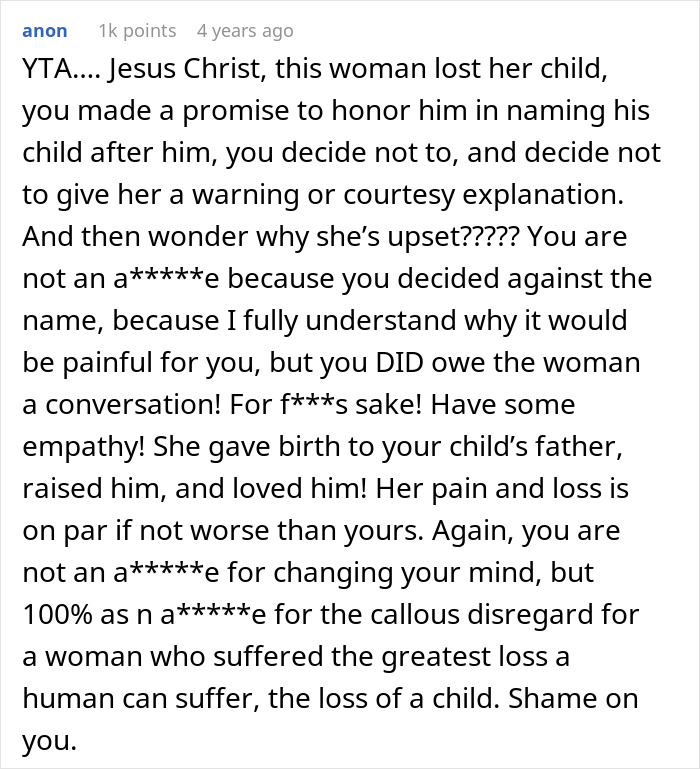 Widow Refuses To Honor Promise To Name Baby After Husband, Grieving MIL Livid And Confronts Her