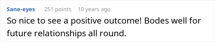 A comment expressing relief for a positive outcome, after the initial high maintenance GF and stressful reality. A comment expressing relief for a positive outcome, after the initial high maintenance GF and stressful reality.