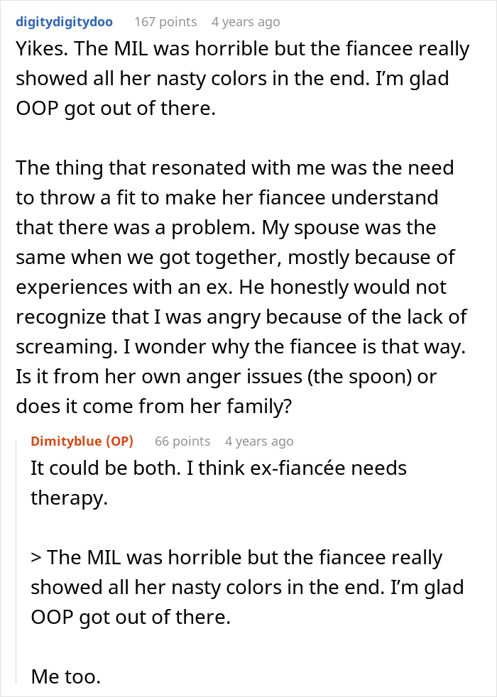A comment discusses the future MIL's behavior and the fiancée's problems during the wedding planning. A comment discusses the future MIL's behavior and the fiancée's problems during the wedding planning.