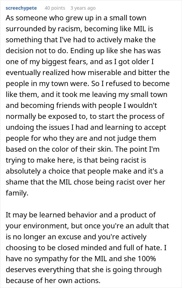 Wretched MIL Won't Stop Being Racist Towards DIL, Then Cries Foul As Whole Family Ditches Her Wretched MIL Won't Stop Being Racist Towards DIL, Then Cries Foul As Whole Family Ditches Her