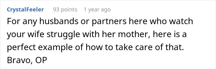 A comment from CrystalFeeler advising husbands how to handle a MIL getting evicted on purpose. A comment from CrystalFeeler advising husbands how to handle a MIL getting evicted on purpose.