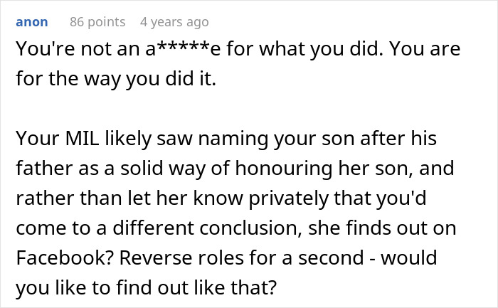Widow Refuses To Honor Promise To Name Baby After Husband, Grieving MIL Livid And Confronts Her