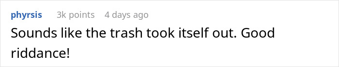A screenshot of a Reddit comment by phrysis, saying good riddance to a cruel plan. A screenshot of a Reddit comment by phrysis, saying good riddance to a cruel plan.