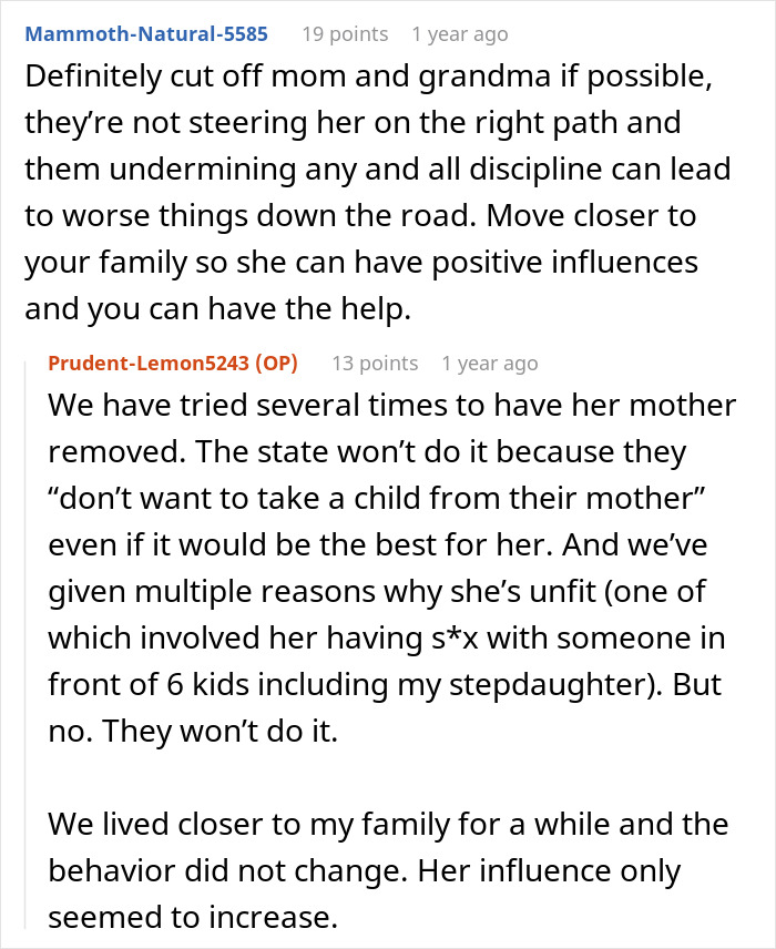 Reddit comment advising to cut off negative influences in the ongoing drama with husband's kid. Reddit comment advising to cut off negative influences in the ongoing drama with husband's kid.
