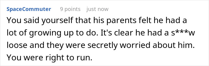 Screenshot of a comment discussing a man who wants to be with his GF but not her children and his need to grow up. Screenshot of a comment discussing a man who wants to be with his GF but not her children and his need to grow up.