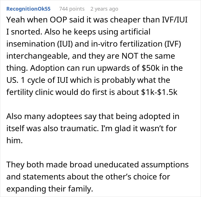 A man questions marriage after his wife exposes shocking beliefs about trying to conceive, IVF, and adoption.