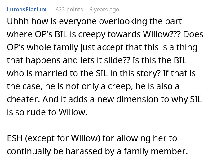 A screenshot of a Reddit comment discussing the in-laws and the woman's best friend on family vacation. A screenshot of a Reddit comment discussing the in-laws and the woman's best friend on family vacation.