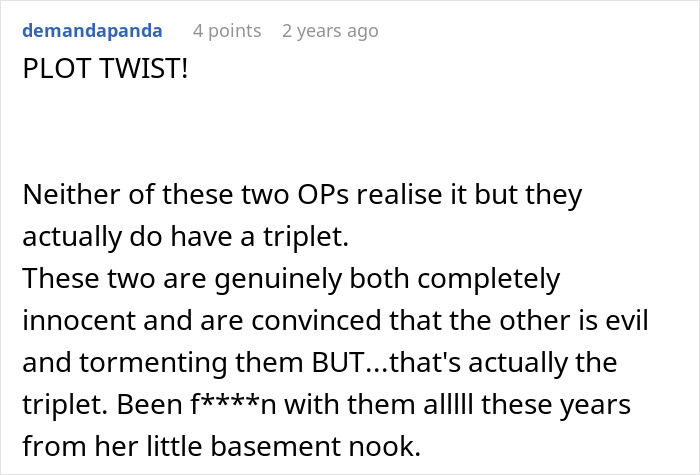 Chaotic And Crazy Twin Story Leaves People Wondering Who The Actual Sociopath Is Chaotic And Crazy Twin Story Leaves People Wondering Who The Actual Sociopath Is