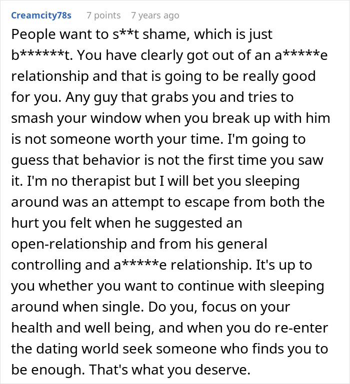 A Reddit comment offering support and insight into an open relationship situation where a man suggested it. A Reddit comment offering support and insight into an open relationship situation where a man suggested it.