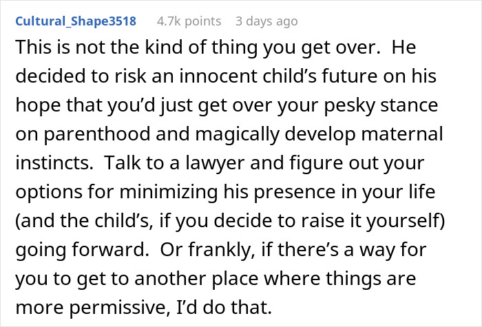 Woman Never Wanted Kids But Gets Pregnant, BF Tells A Secret In Frustration That Shatters Her Woman Never Wanted Kids But Gets Pregnant, BF Tells A Secret In Frustration That Shatters Her
