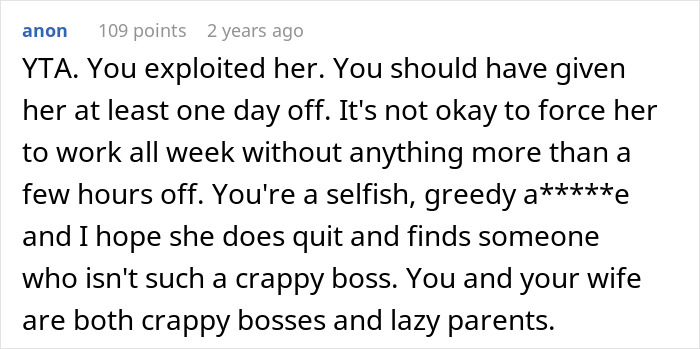 Man Thinks He’s In The Right Just Because He Pays His Nanny More, Internet Gives Him A Reality Check Man Thinks He’s In The Right Just Because He Pays His Nanny More, Internet Gives Him A Reality Check