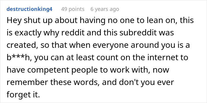 A Reddit comment offering support to a guy in debt after his cheater wife left him and his selfish mom. A Reddit comment offering support to a guy in debt after his cheater wife left him and his selfish mom.