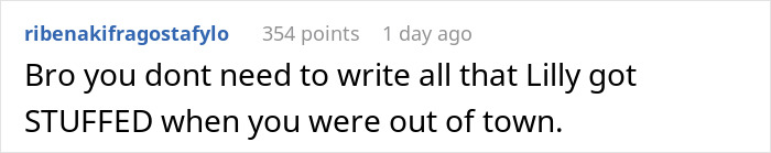 A comment suggesting the wife's secret conversations indicate infidelity. A comment suggesting the wife's secret conversations indicate infidelity.