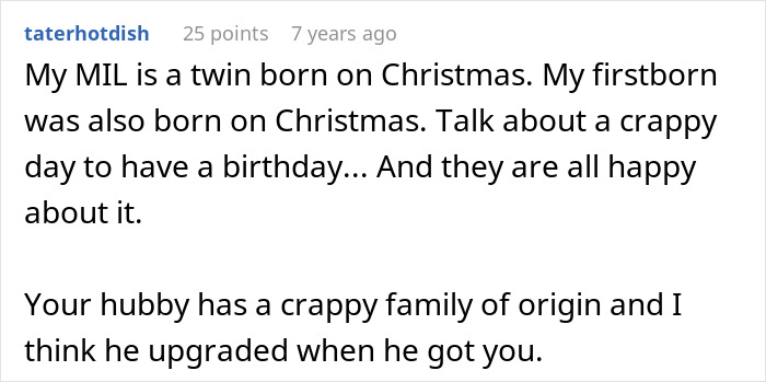 A comment discussing a MIL and the grandson’s first birthday, with a focus on family relationships. A comment discussing a MIL and the grandson’s first birthday, with a focus on family relationships.