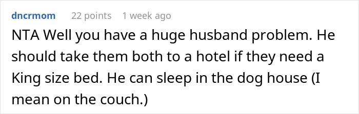 Wife confronts in-laws, husband problem in marital bed. Decision making forced her to defend her marital bed.