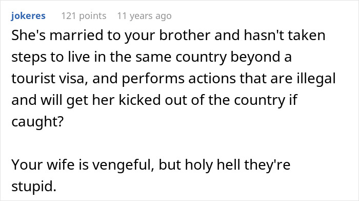 A comment about a wife's jealousy, the secret police call, and the deportation outcome.