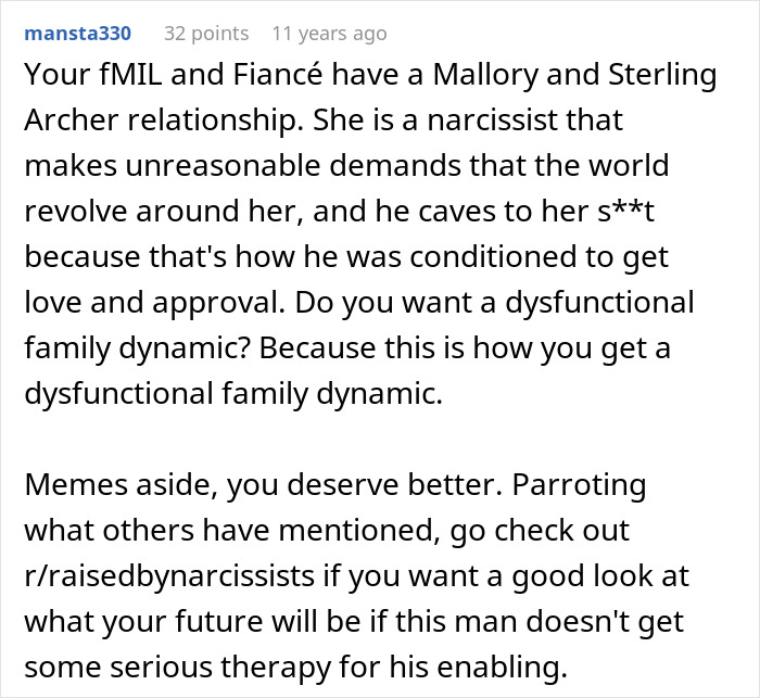 Future MIL Spends Years Sabotaging Son’s Relationship, Pushes His Fiancée Close To Calling It Quits Future MIL Spends Years Sabotaging Son’s Relationship, Pushes His Fiancée Close To Calling It Quits