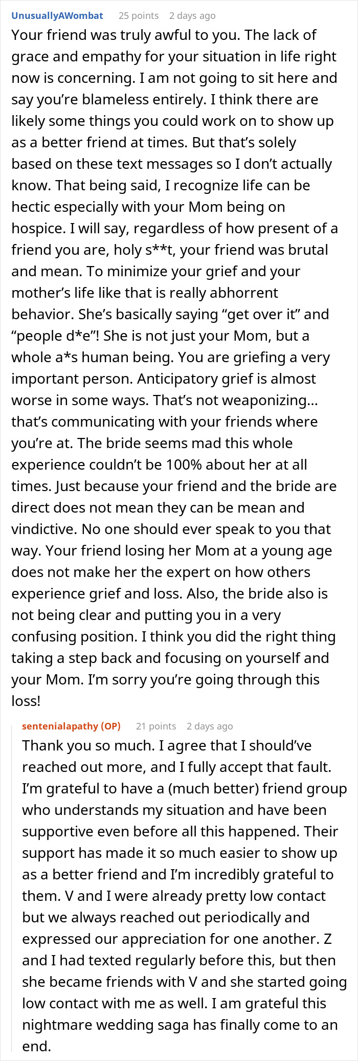 A woman loses best friends after a bachelorette date dispute, ending the friendship with hurtful messages and emotional pain. A woman loses best friends after a bachelorette date dispute, ending the friendship with hurtful messages and emotional pain.